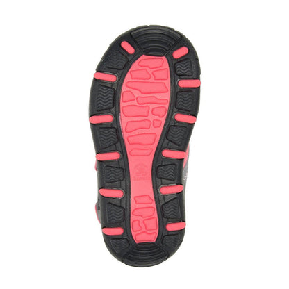 Sandales - Seaturtle 2 Kamik semelle noire et rose vue de dessous pour enfant fille.