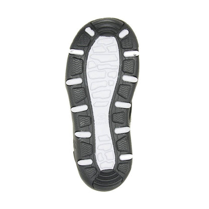 Sandales - Seaturtle 2 Kamik vue de dessous, semelle noire et blanche en caoutchouc antidérapante pour enfant garçon.