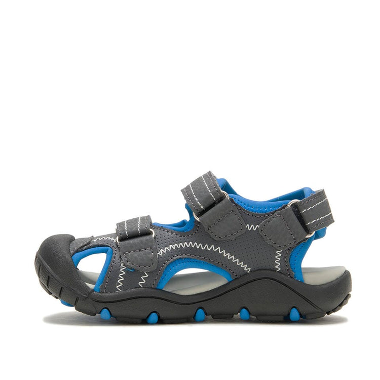 Sandales - Seaturtle 2 Kamik grises et bleues en matière imperméable, style sport, pour enfant garçon, vue de profil