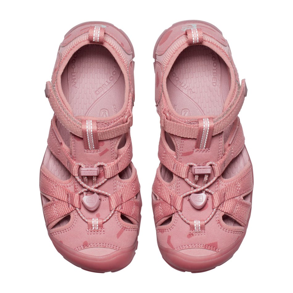 Sandales - Seacamp II Keen roses en caoutchouc et textile, style fermé, pour enfant, vue de dessus