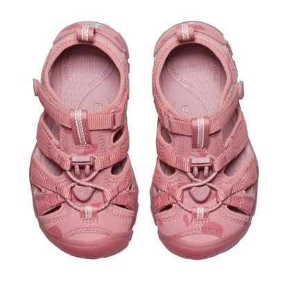 Sandales - Seacamp II Keen roses pour enfant, style sport avec fermeture réglable, vue de dessus détaillée.