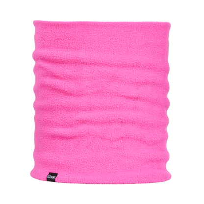 Cache-cou d'hiver en polar - Kombi rose vif en polaire douce et épaisse, pour enfant, vue de face