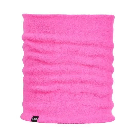 Cache-cou d'hiver en polar - Kombi rose vif en polaire douce et épaisse, pour enfant, vue de face