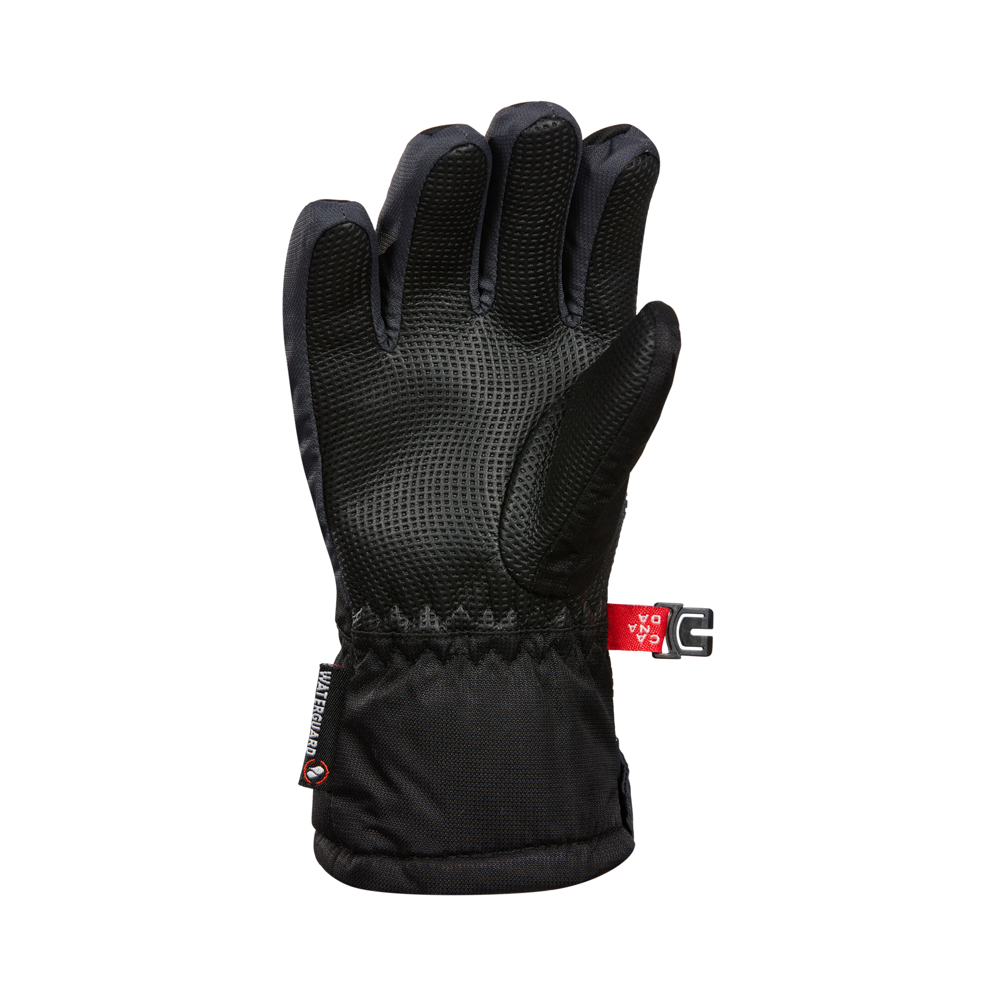 Gants d'hiver - Kombi Nano Pee-Wee noirs avec paume antidérapante, tissu isolant, pour enfant, vue de face