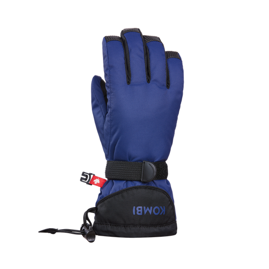 Gants d'hiver - Kombi The Everyday bleu marine avec paume noire en cuir synthétique, vue de dos, taille adulte, style fonctionnel.