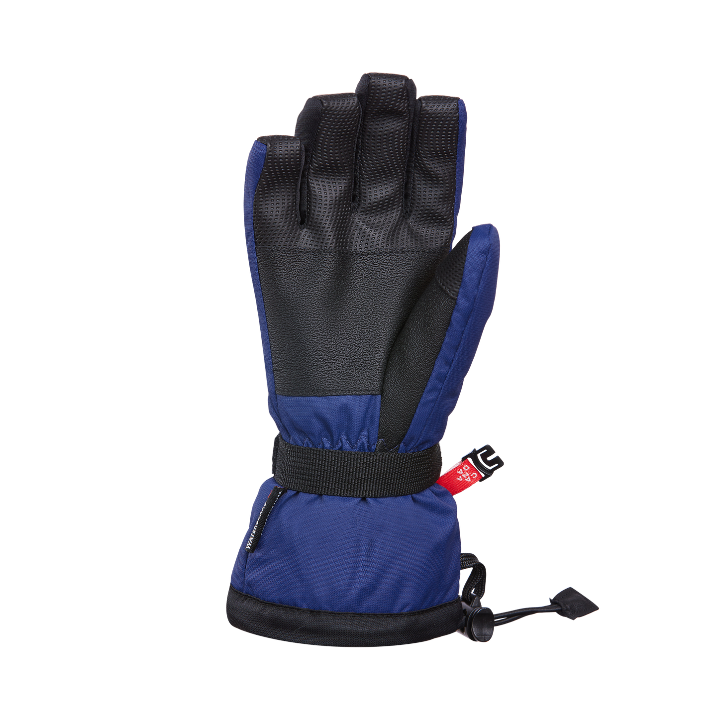 Gants d'hiver - Kombi The Everyday bleu marine et noir avec paume en cuir synthétique, vue paume ouverte, adulte