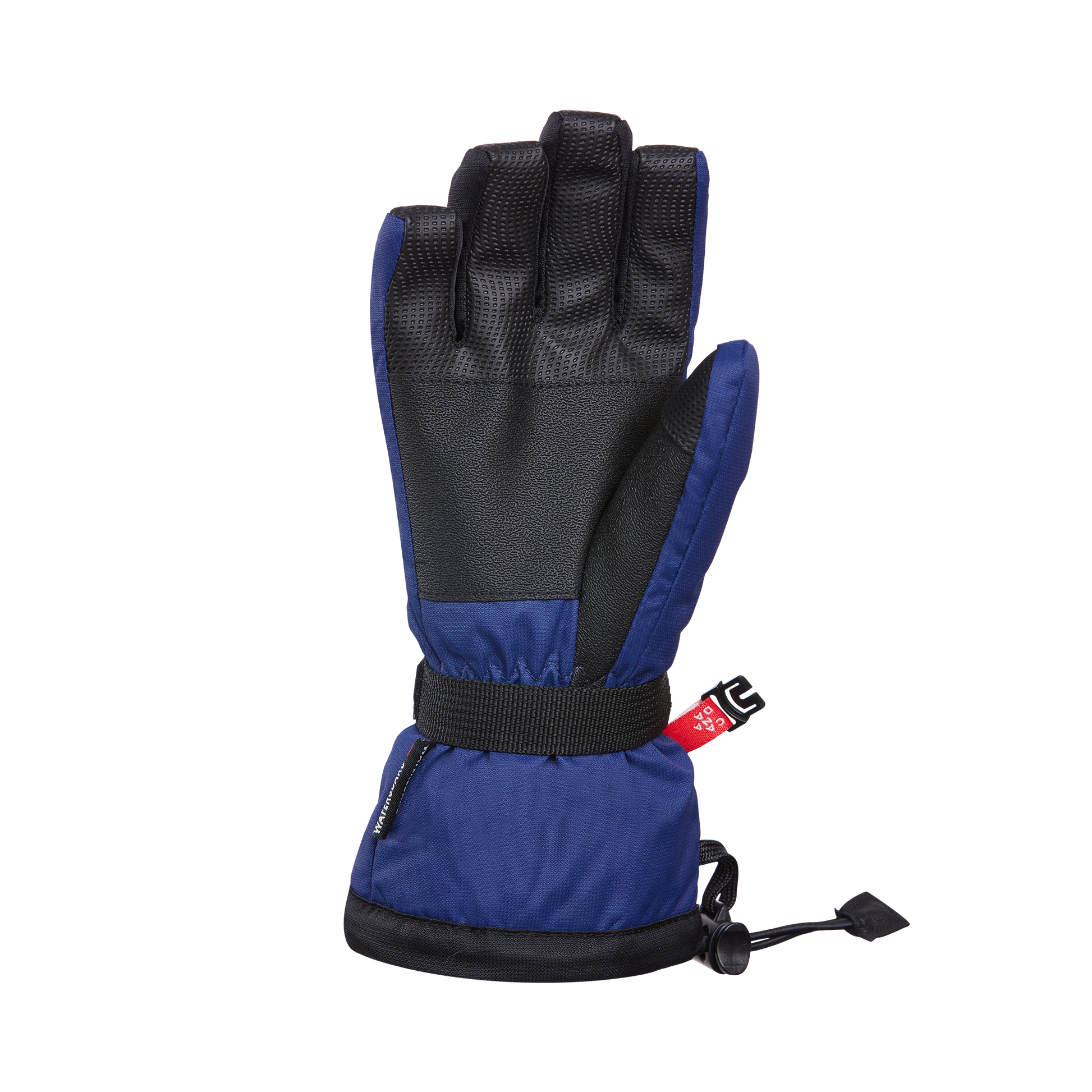 Gants d'hiver - Kombi The Everyday bleu marine et noir avec paume en cuir synthétique, vue paume ouverte, adulte