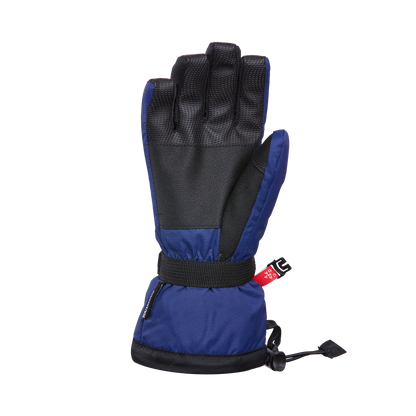 Gants d'hiver - Kombi The Everyday bleu marine et noir avec paume en cuir synthétique, vue paume ouverte, adulte