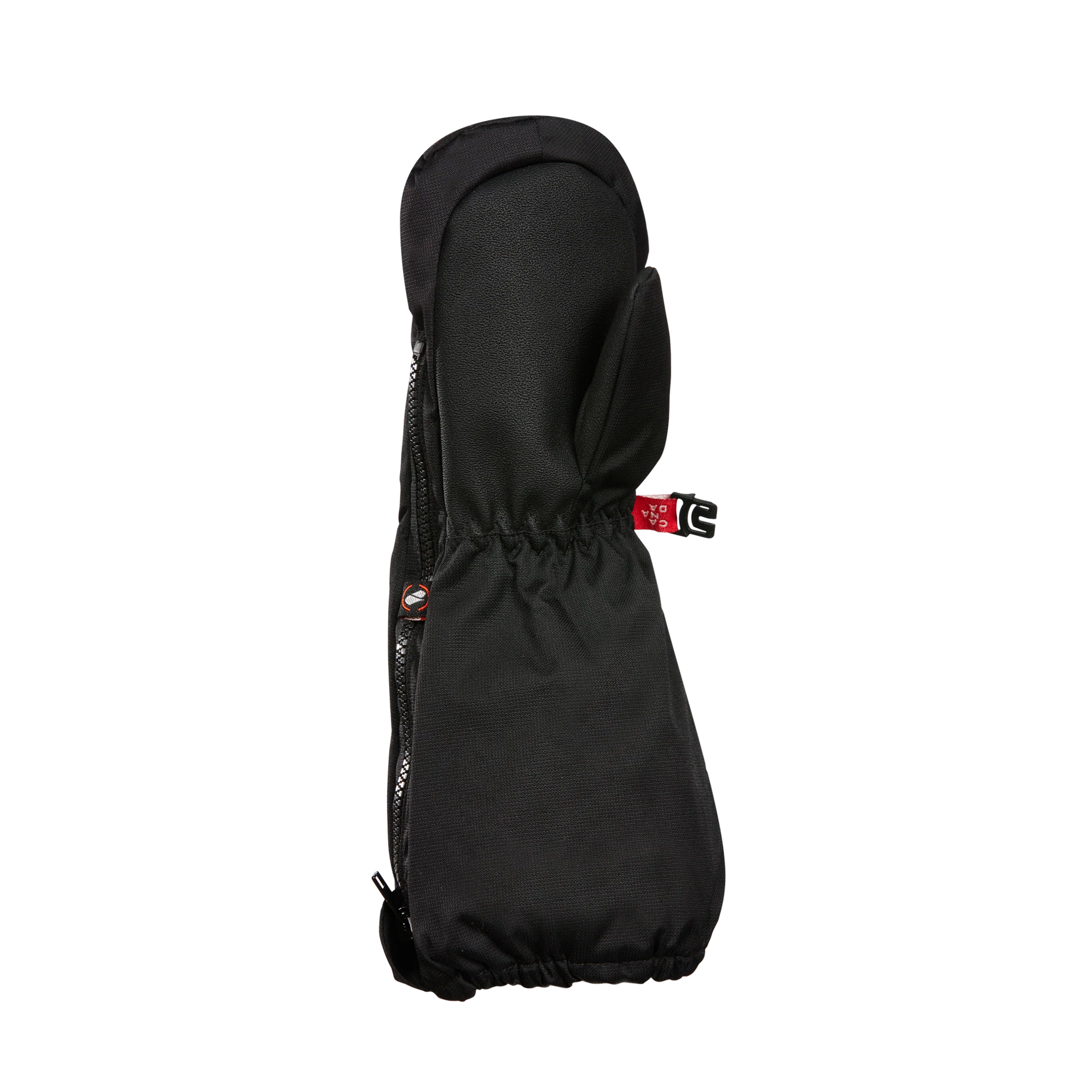 Mitaines d'hiver Easy Peasy - Kombi noires en polyamide texturé imperméable pour enfant, vue de profil gauche