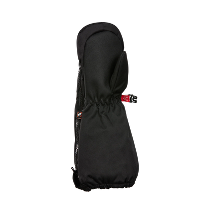 Mitaines d'hiver Easy Peasy - Kombi noires en polyamide texturé imperméable pour enfant, vue de profil gauche