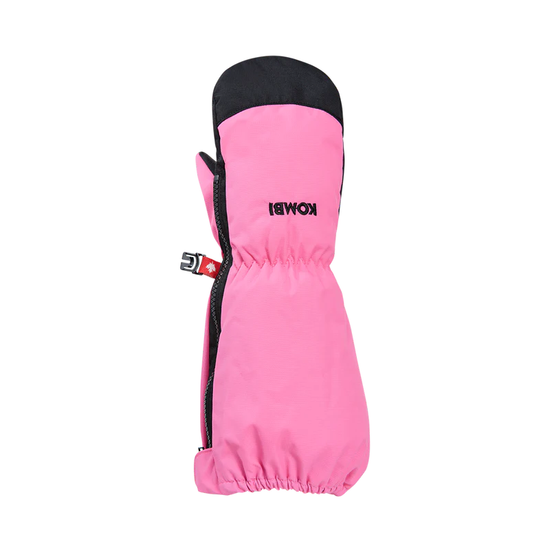 Mitaines d'hiver Easy Peasy - Kombi rose et noires en ShellPolyamide résistant à l'eau, pour enfant, vue de face