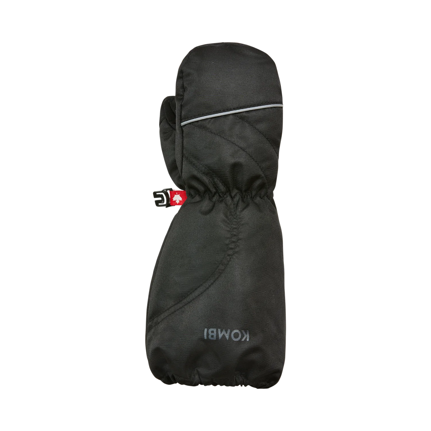 Mitaines d'hiver - Kombi The Mini Blizzard noires texturées hydrofuges, style classique, enfant, vue de face détail