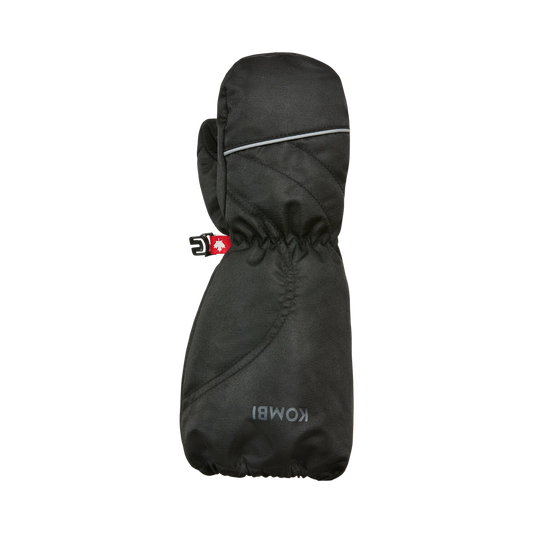 Mitaines d'hiver - Kombi The Mini Blizzard noires texturées hydrofuges, style classique, enfant, vue de face détail