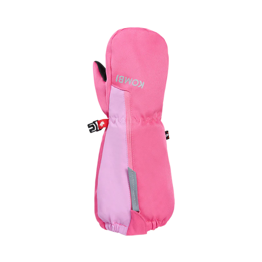 Mitaines d'hiver Squall - Kombi roses et lilas, membrane imperméable, pour enfant, vue de dessus manche gauche