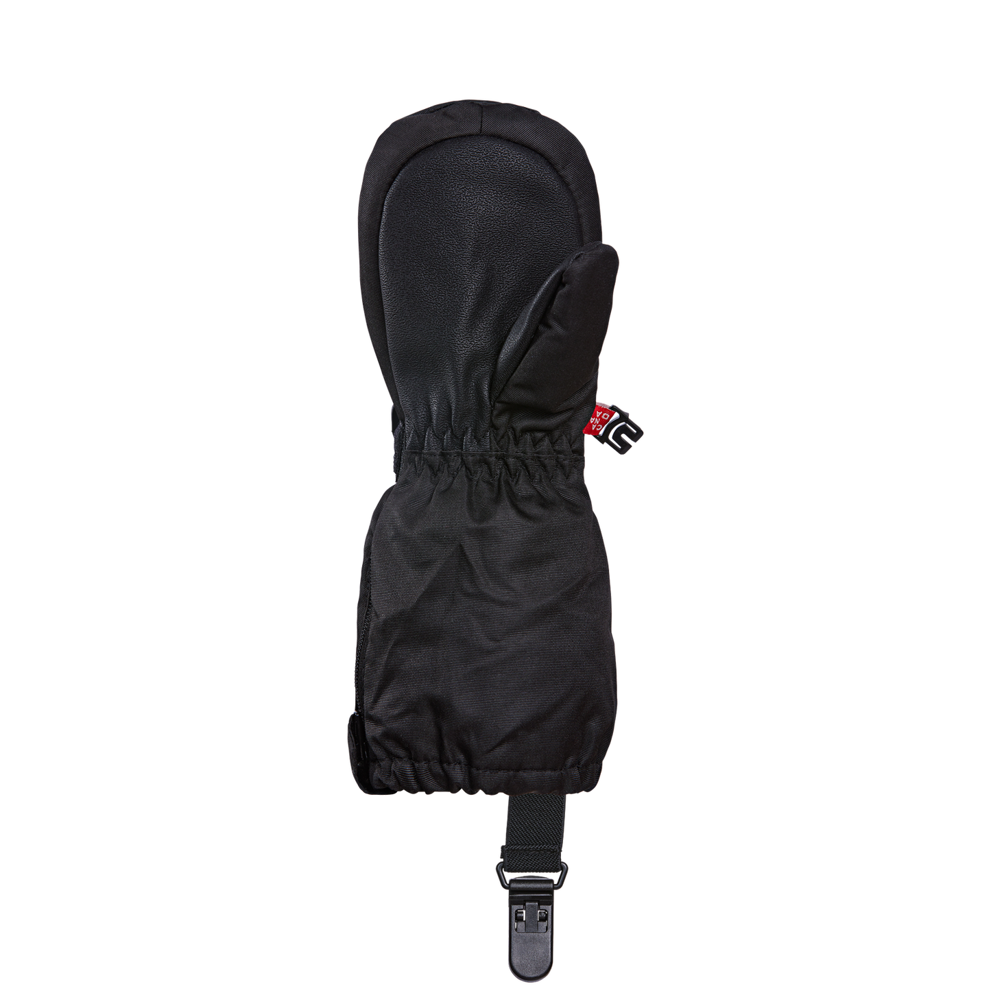 Mitaines d'hiver - Kombi The Crazy Cariboo noires, matériaux synthétiques hydrorésistants, vue de face, taille enfant.