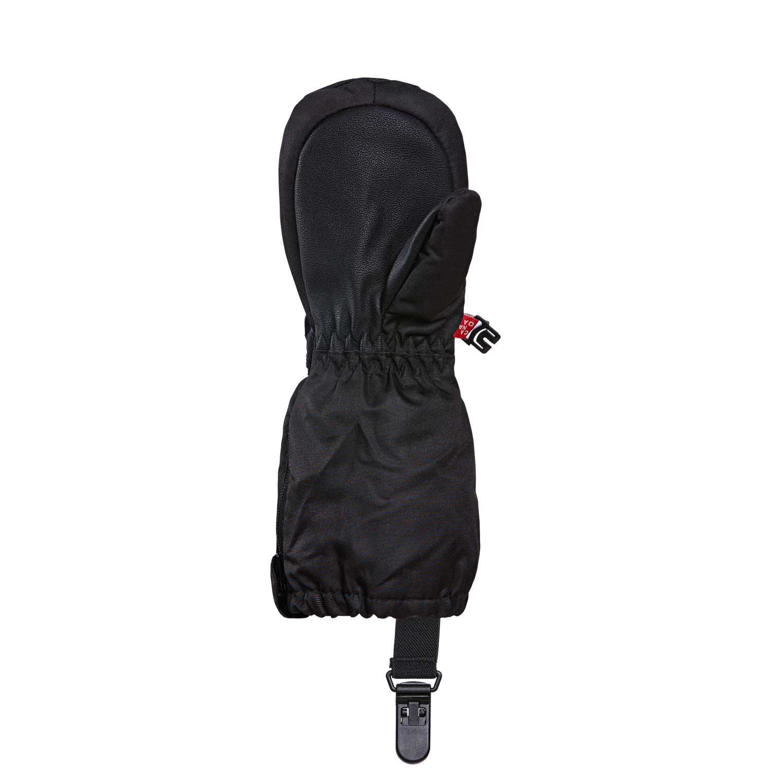 Mitaines d'hiver - Kombi The Crazy Cariboo noires, matériaux synthétiques hydrorésistants, vue de face, taille enfant.