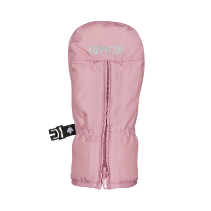 Mitaines d'hiver Adorable - Kombi roses en polyester hydrorésistant, isolantes ULTRALOFT®, pour enfant, vue de dessus fermeture zippée