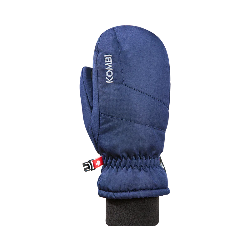 Mitaines d'hiver The Peak - Kombi bleu marine imperméable en polyester, paume cuir synthétique, vue de face