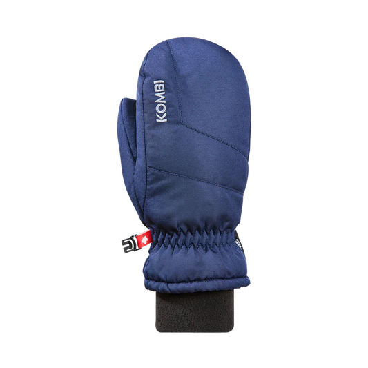 Mitaines d'hiver The Peak - Kombi bleu marine imperméable en polyester, paume cuir synthétique, vue de face