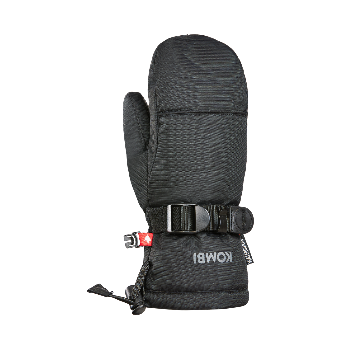 Mitaines d'hiver - Kombi The Everyday noires en polyamide avec paume en cuir synthétique, vue de face, unisexe adulte