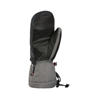 Mitaines d'hiver - Kombi Yolo grises et noires en cuir synthétique et polyamide, vue de profil gauche