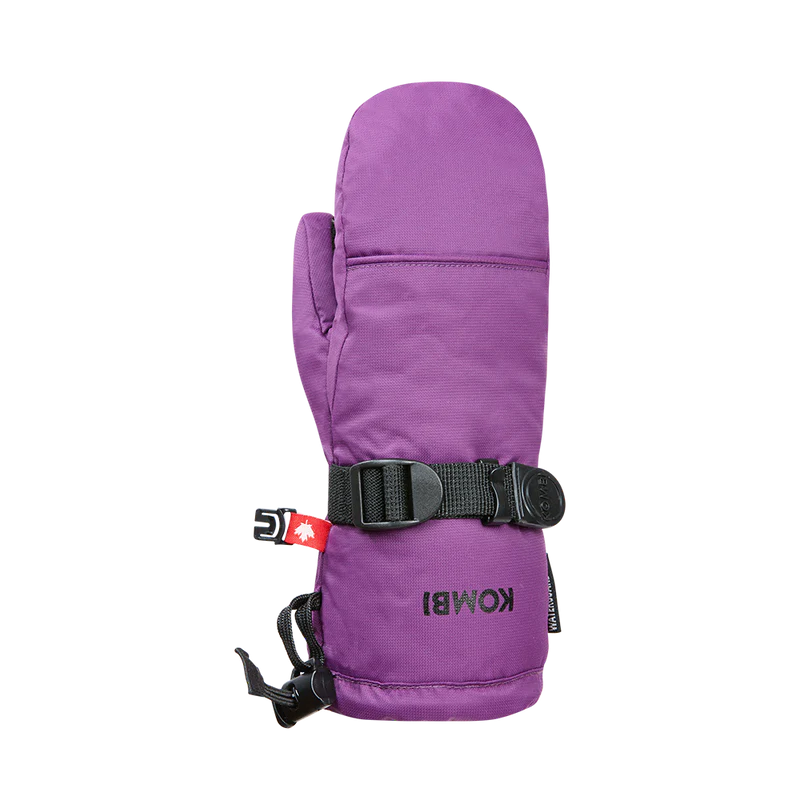 Mitaines d'hiver The Everyday - Kombi violettes en polyamide avec paume cuir synthétique, pour enfant, vue de face