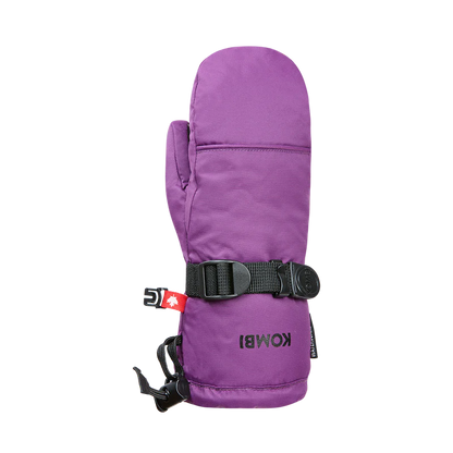 Mitaines d'hiver The Everyday - Kombi violettes en polyamide avec paume cuir synthétique, pour enfant, vue de face