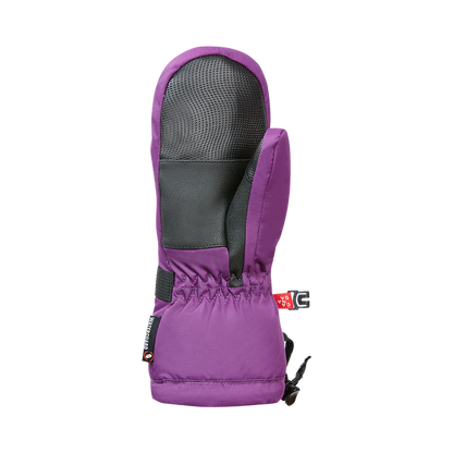 Mitaines d'hiver The Everyday - Kombi violettes avec paume en cuir synthétique noir, pour enfant, vue de face