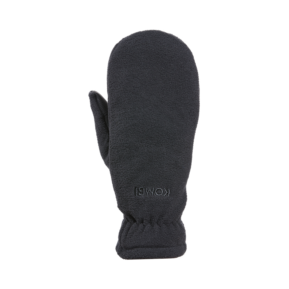 Mitaines Mi-Saison THE WINDGUARDIAN - Kombi en molleton noir, paume cuir synthétique, vue de dos, taille enfant.