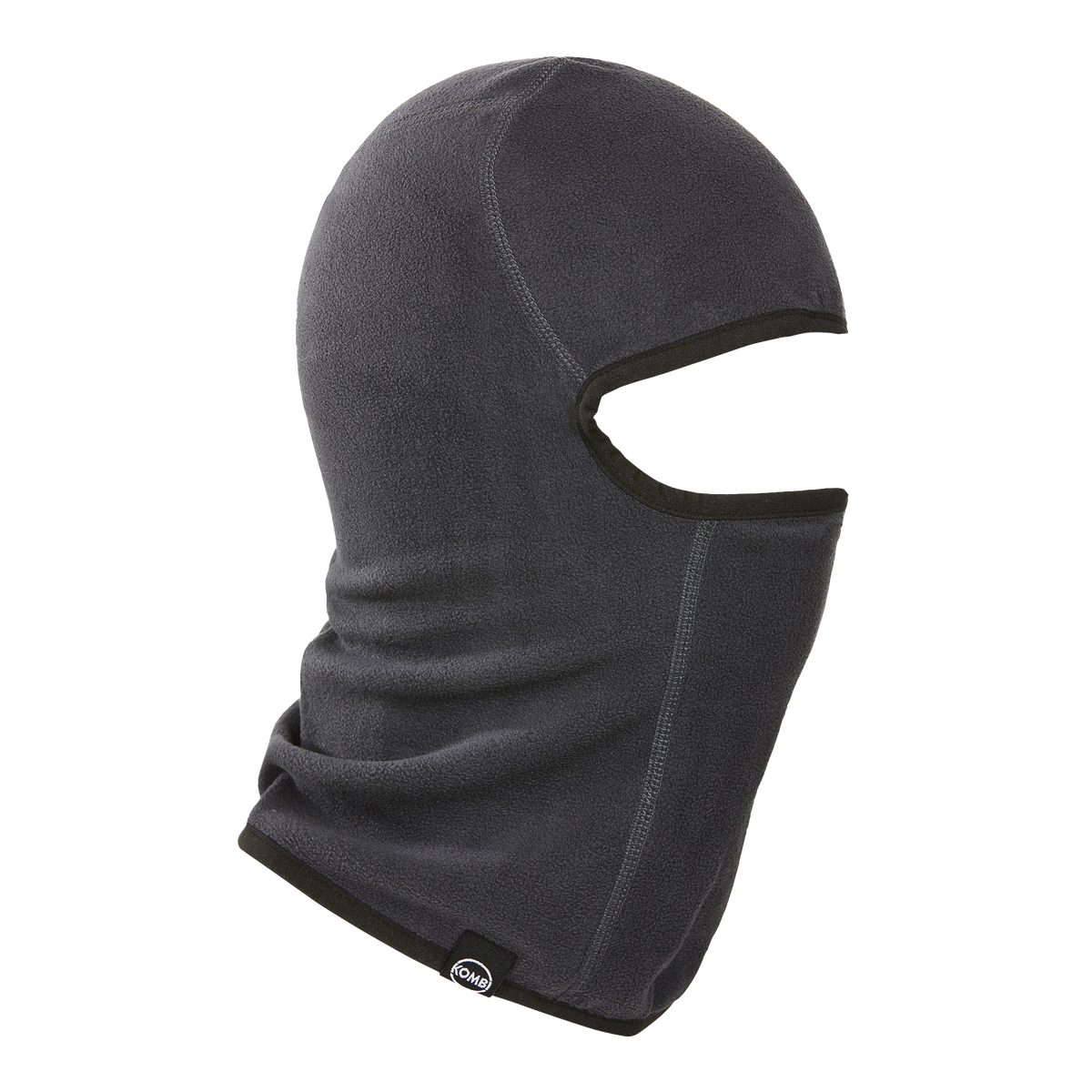 Cagoule - Kombi The Cozy Fleece Balaclava grise en polaire, coupe intégrale, taille adulte, vue de profil droit.