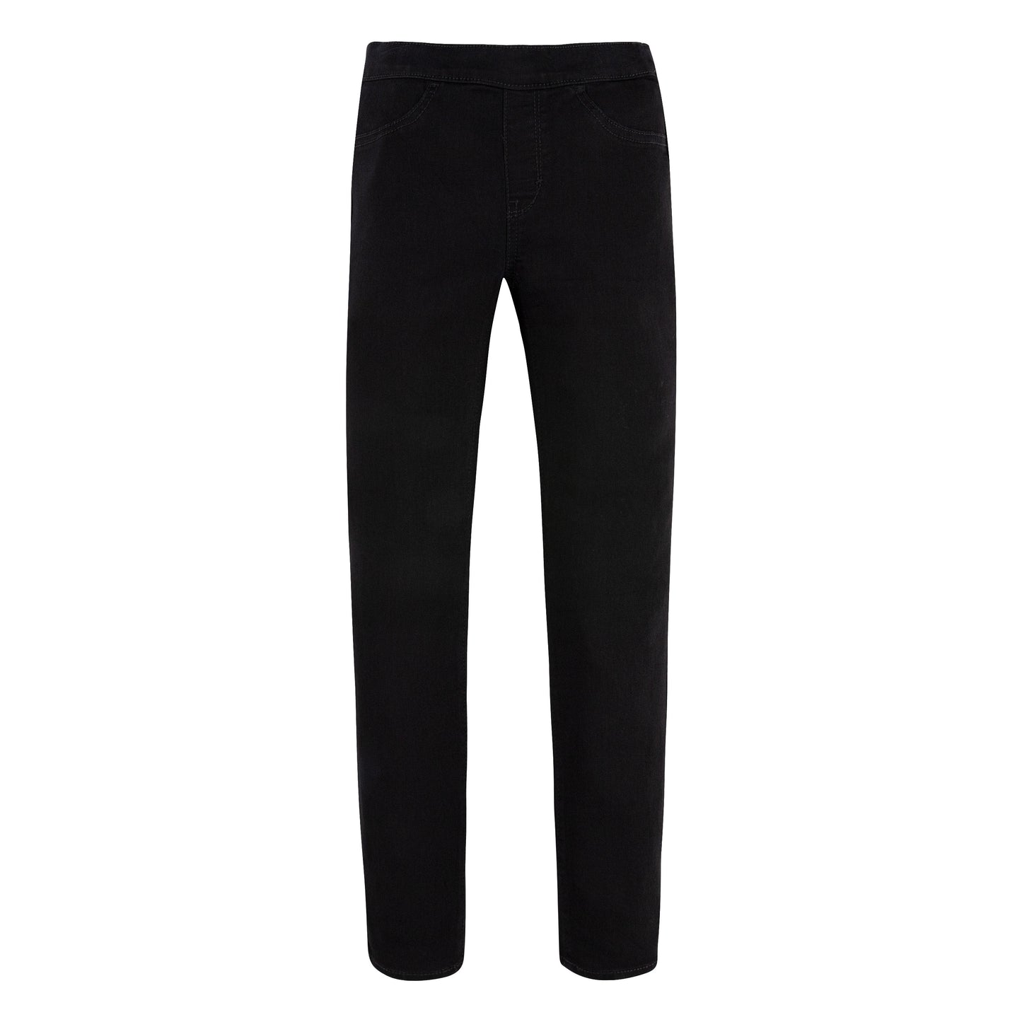 Jegging - Levi's noir coupe super skinny mi-haute pour fille, tissu jean extensible, vue de face.