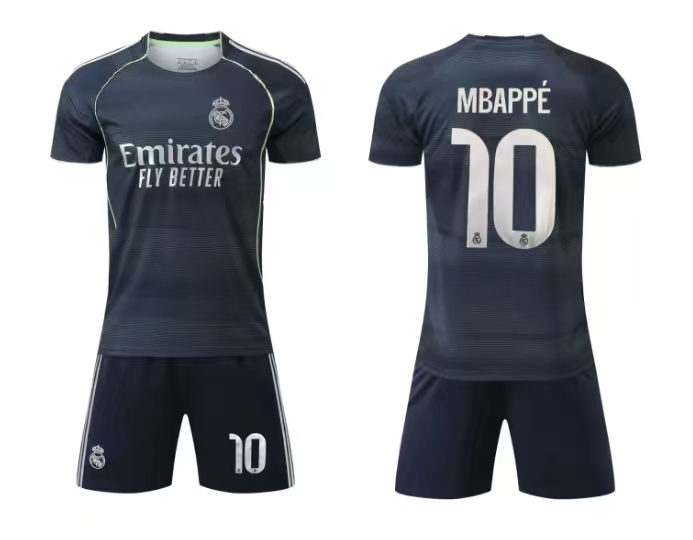 Mbappé soccer ensemble for kids, featuring a jersey and shorts set in vibrant colors for ages 5 years.