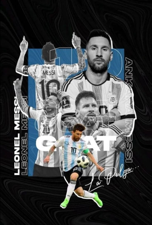 Mély microfibre serviette featuring a Messi design, showcasing vibrant colors and soft texture for quick drying.