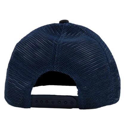 Casquette - Nanö en polyester bleu marine avec panneaux en maille, patte ajustable plastique, vue de dos garçon.