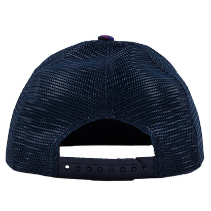 Casquette - Nanö bleue marine en polyester sergé et maille, patte d'ajustement plastique, vue de dos pour fille