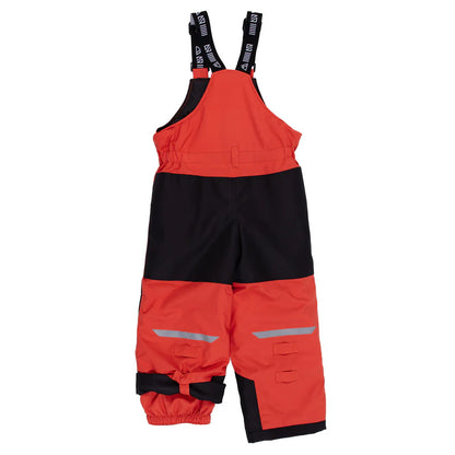 Habit de neige - Nanö rouge et noir en tissu technique imperméable, modèle enfant fille, vue de dos.