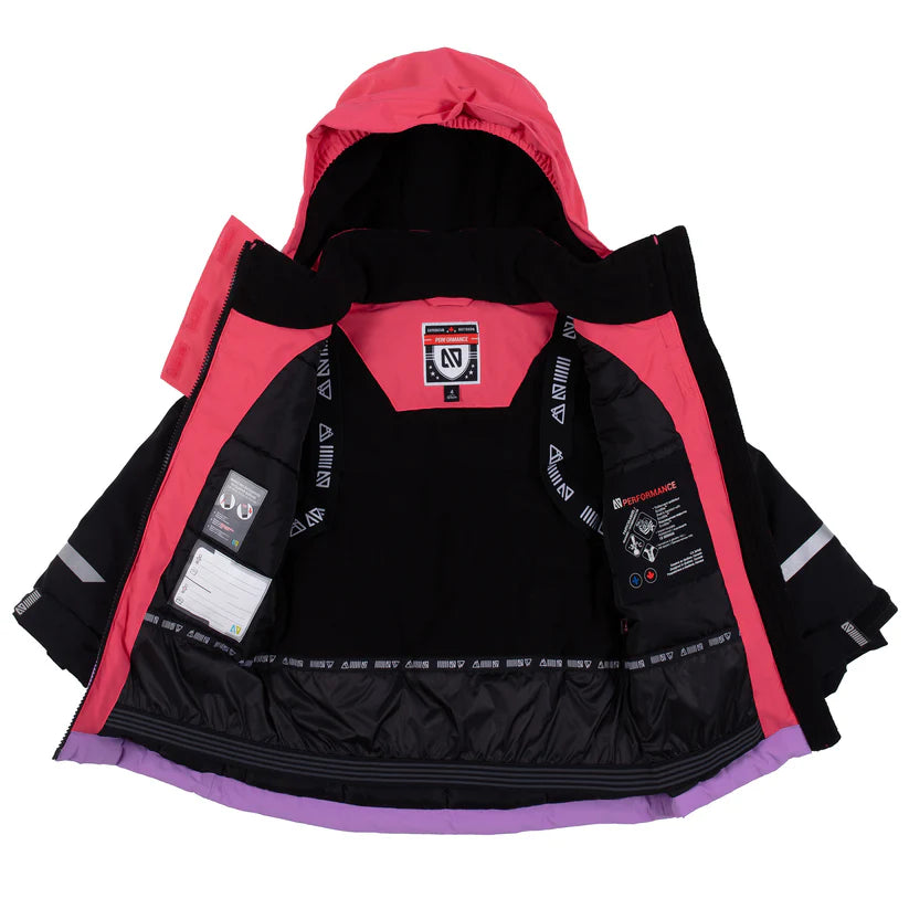Nanö habit de neige for kids, featuring a warm design in vibrant colors, perfect for winter outdoor activities.