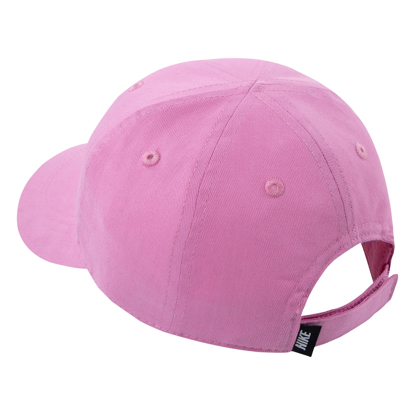 Casquette - Nike rose en coton 100% ajustable pour fille, vue arrière avec fermeture réglable velcro