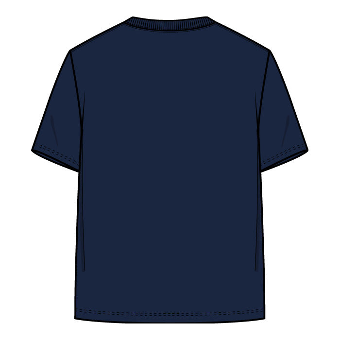 T-Shirt - Nike bleu marine en coton polyester pour garçon, vue de dos, manches courtes, col rond