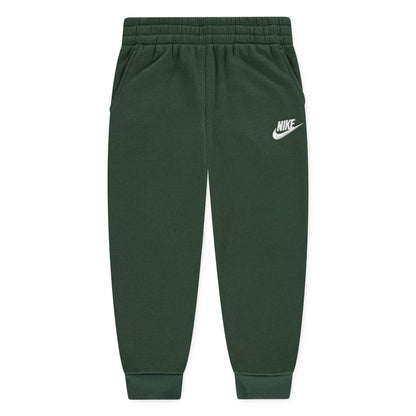 Pantalon - Nike vert foncé en coton polyester avec poches et taille élastique, style sport pour garçon, vue de face