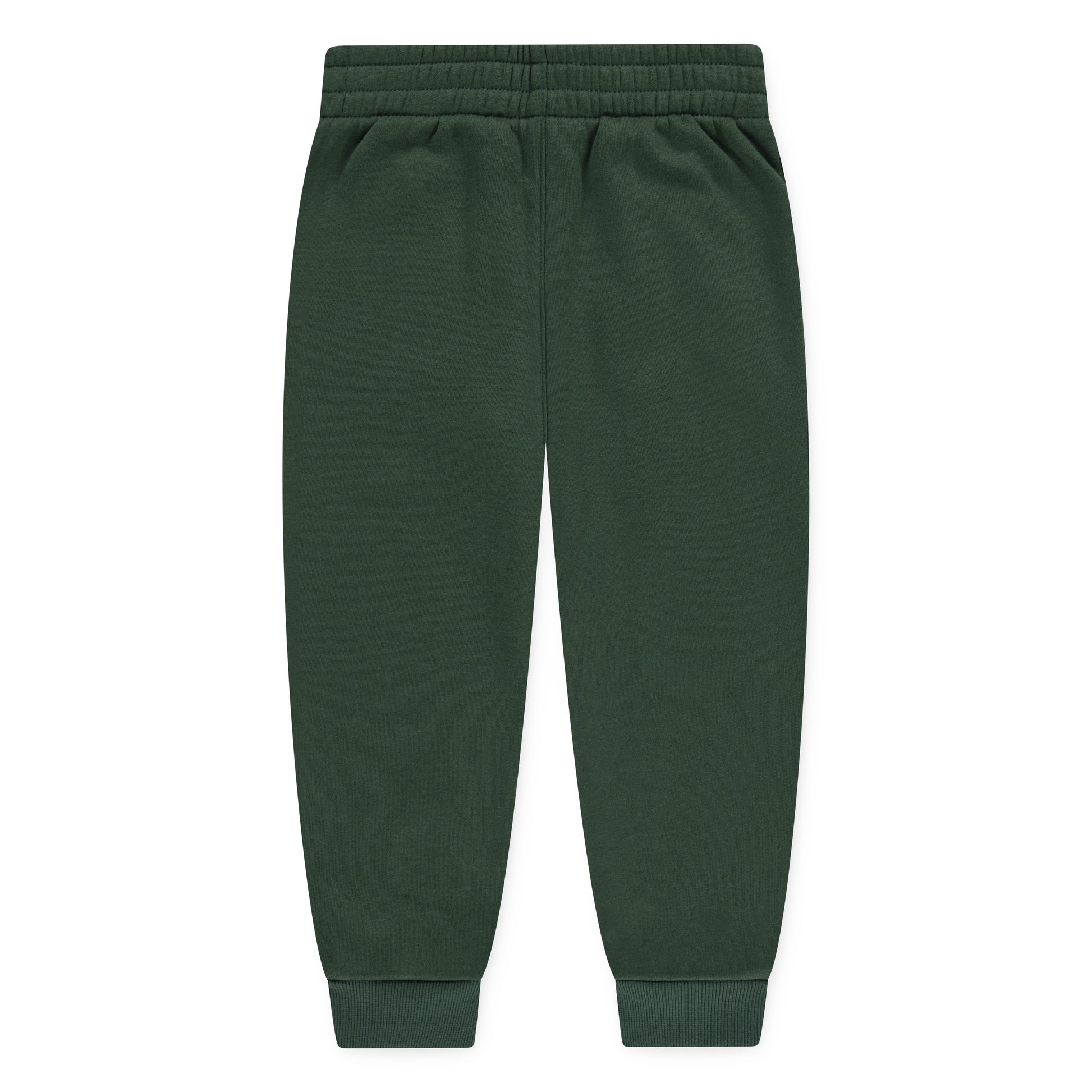 Pantalon - Nike vert foncé en coton et polyester, style sport, pour garçon, vue de dos, taille élastique ajustable