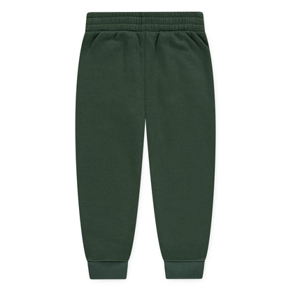 Pantalon - Nike vert foncé en coton et polyester, style sport, pour garçon, vue de dos, taille élastique ajustable