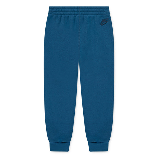 Pantalon - Nike bleu foncé en polyester et coton, taille élastique, pour garçon, vue de face