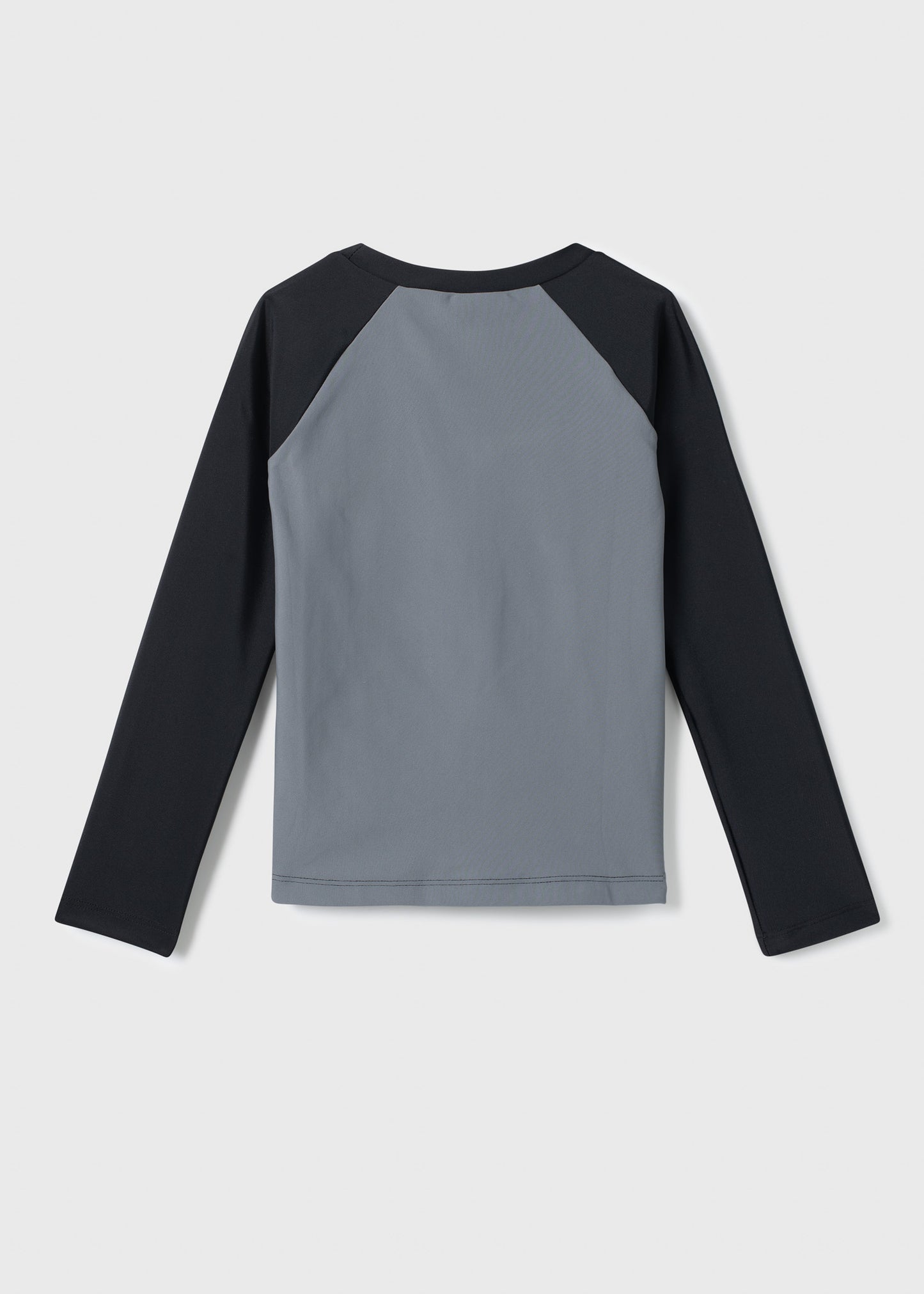 Chandail U.V - Northcoast gris et noir à manches longues, tissu technique, vue de dos pour enfant