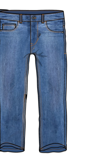 Jeans - Northcoast bleu denim clair ajustable en taille, style classique pour garçon, vue de face.