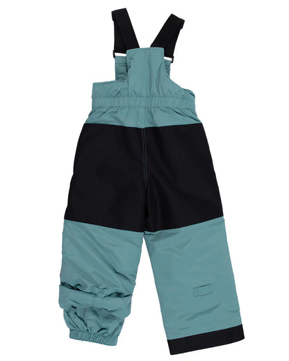 Habit de neige - Peluche & Tartine bleu et noir en tissu imperméable, bretelles réglables, pour fille, vue de dos