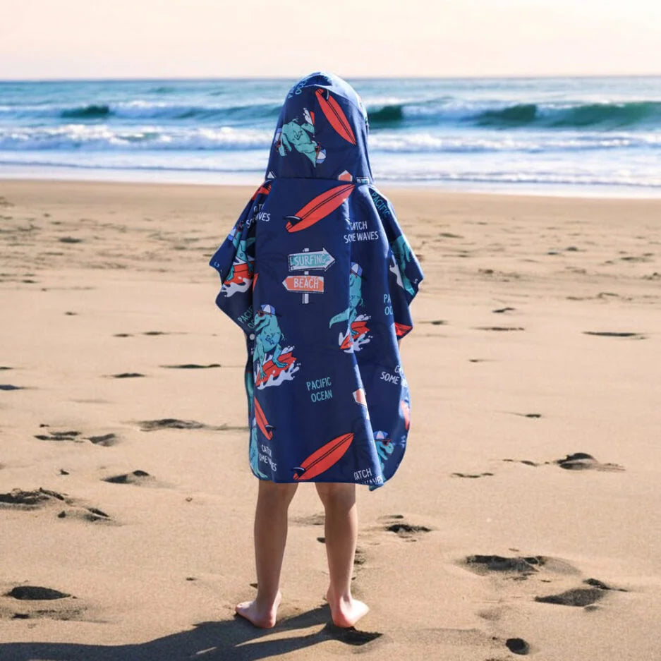 Poncho de plage - Dino surf