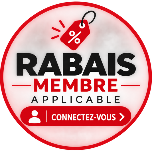 Habit de neige - Nanö présenté avec une pastille promotionnelle rouge et blanche indiquant un rabais membre applicable