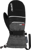 Mitaines d'hiver Kondor R-TEX® - Reusch noires et grises en softshell imperméable avec bracelet réglable, vue de face.