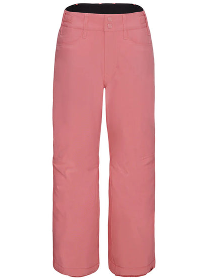 Pantalon de neige Backyard - Roxy rose pour fille, tissu polyester isolant WarmFlight, coupe régulière, vue de face